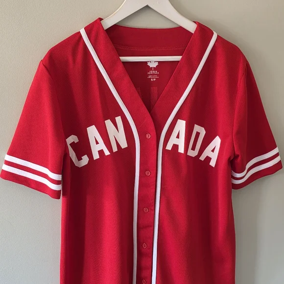 Urban Heritage S Vintage Y2K Patriotic Athletic Sporty Canada Baseball Jersey - Picture 5 of 12